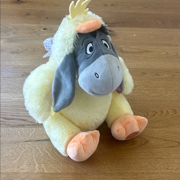 Disney Other - 12" Disney Eeyore Plush in Yellow Chick Outfit with Gray Face and Peach Accents